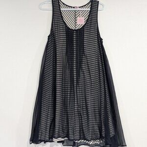 BNWT Calypso St. Barth Babs Layered Striped Dress White Navy Blue Size Medium